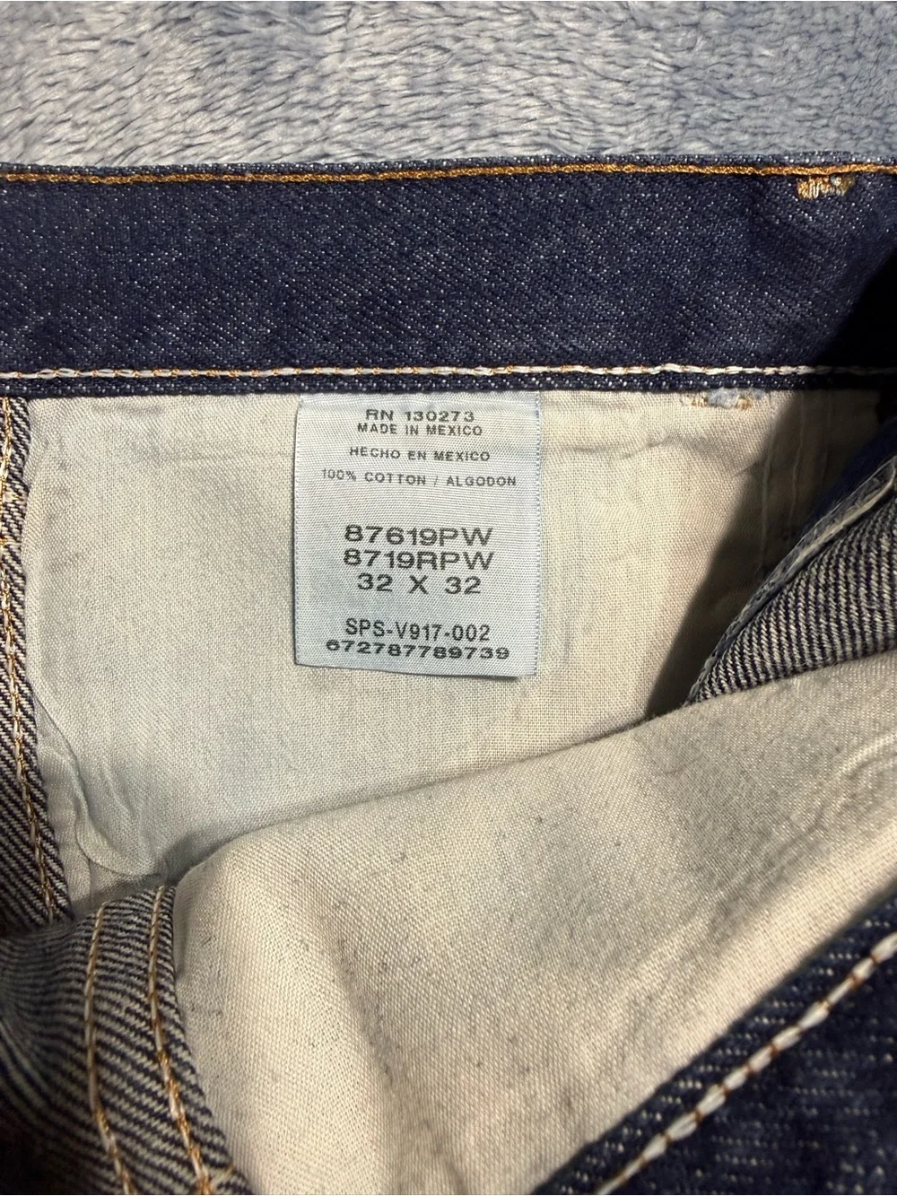 Wrangler Men's Dark Blue Straight Leg Jeans